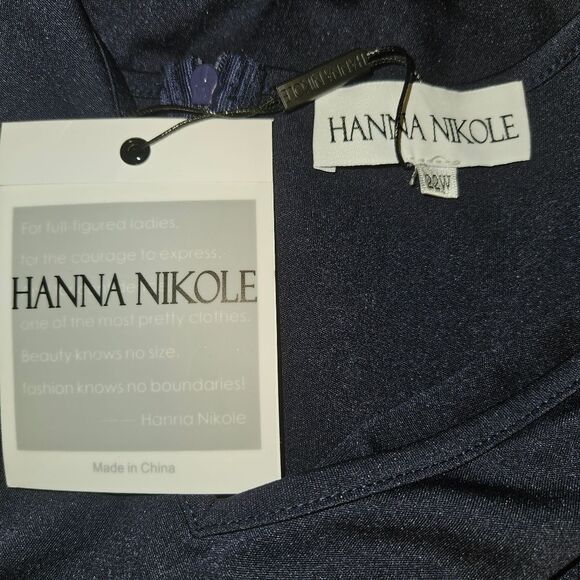 Hannah Nikole Navy Blue Plus 22W Dress with Sparkly Jacket Formal Wedding NEW - Picture 8 of 10